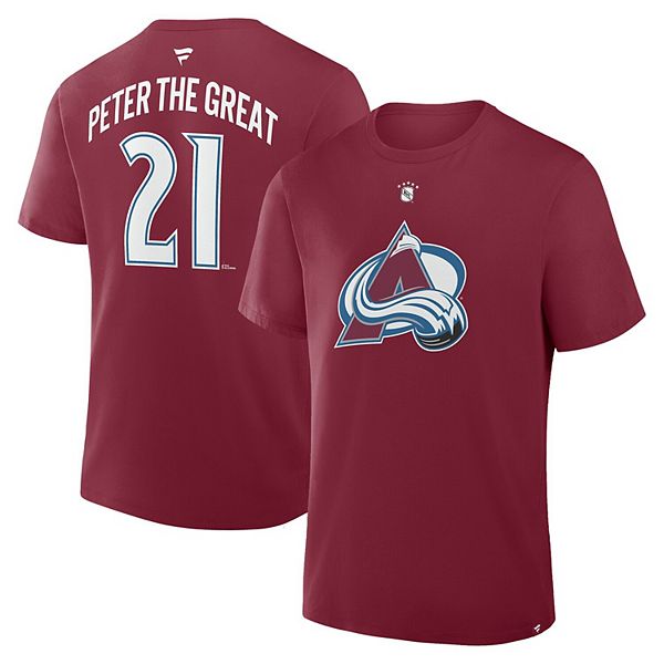 

Футболка с ником игрока Peter Forsberg Colorado Avalanche, цвет бордовый Fanatics