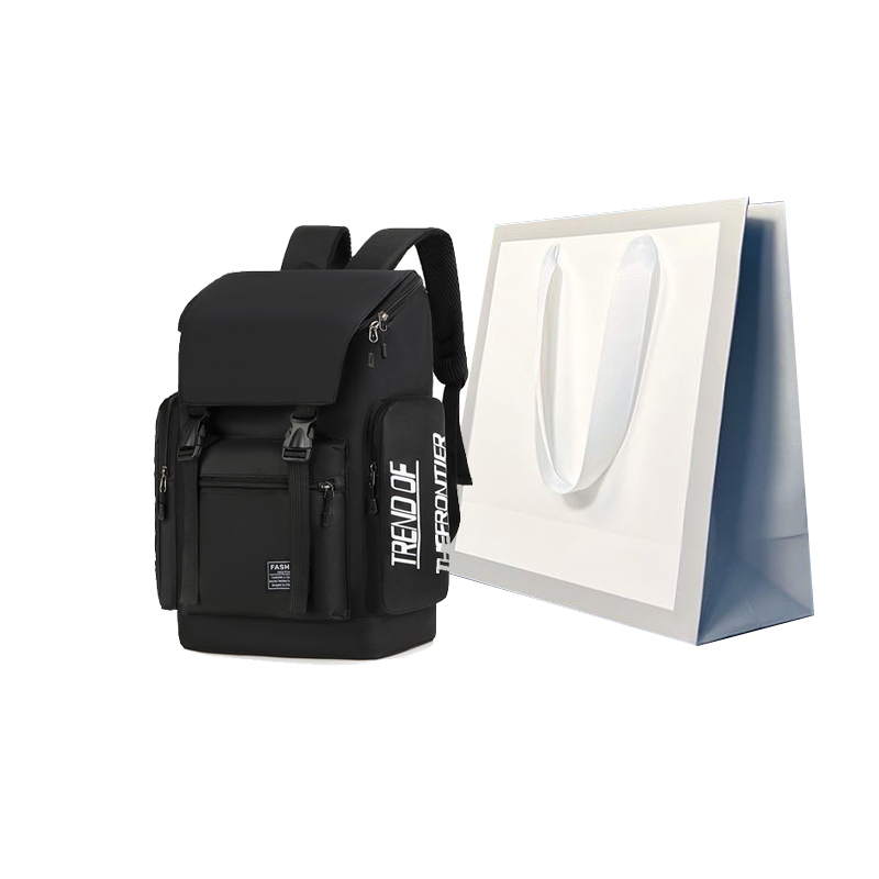 

MingLu Оксфордский дорожный рюкзак для ноутбука унисекс черно-серый, Black[Shopping Bag Included]