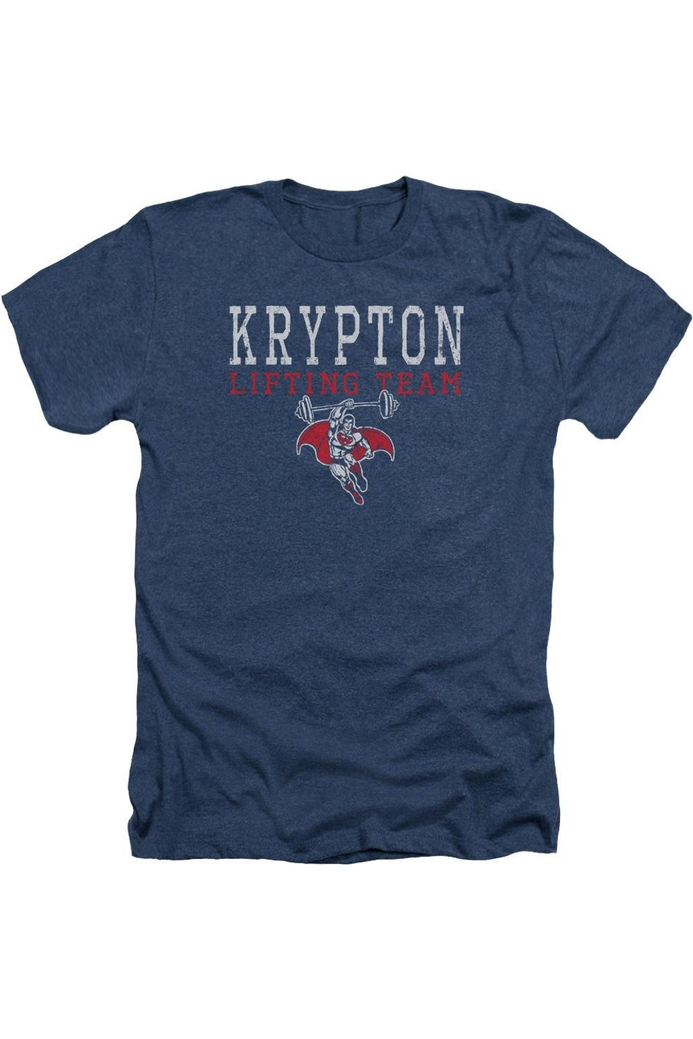 

DC Comics Krpton Lifting Adult Heather Tee / Футболка Gildan, темно-синий