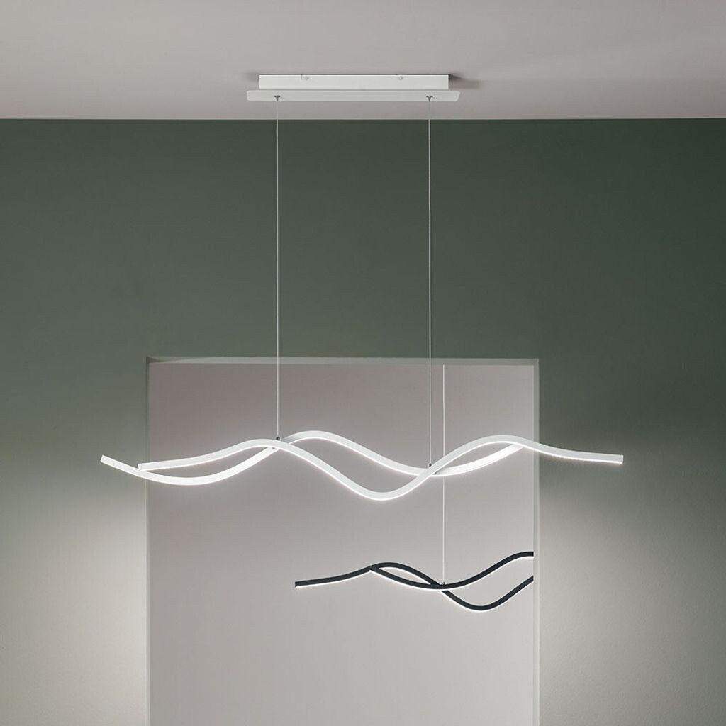 

Fabas Luce Sinuo Светодиодный подвесной светильник металлический волнистый белый