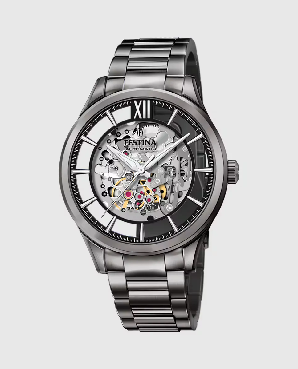 

Мужские часы F20632/1 Автоматические черные стальные Festina, черный