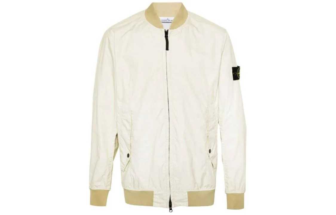 Куртка-бомбер с нашивкой Compass STONE ISLAND, Almond Beige