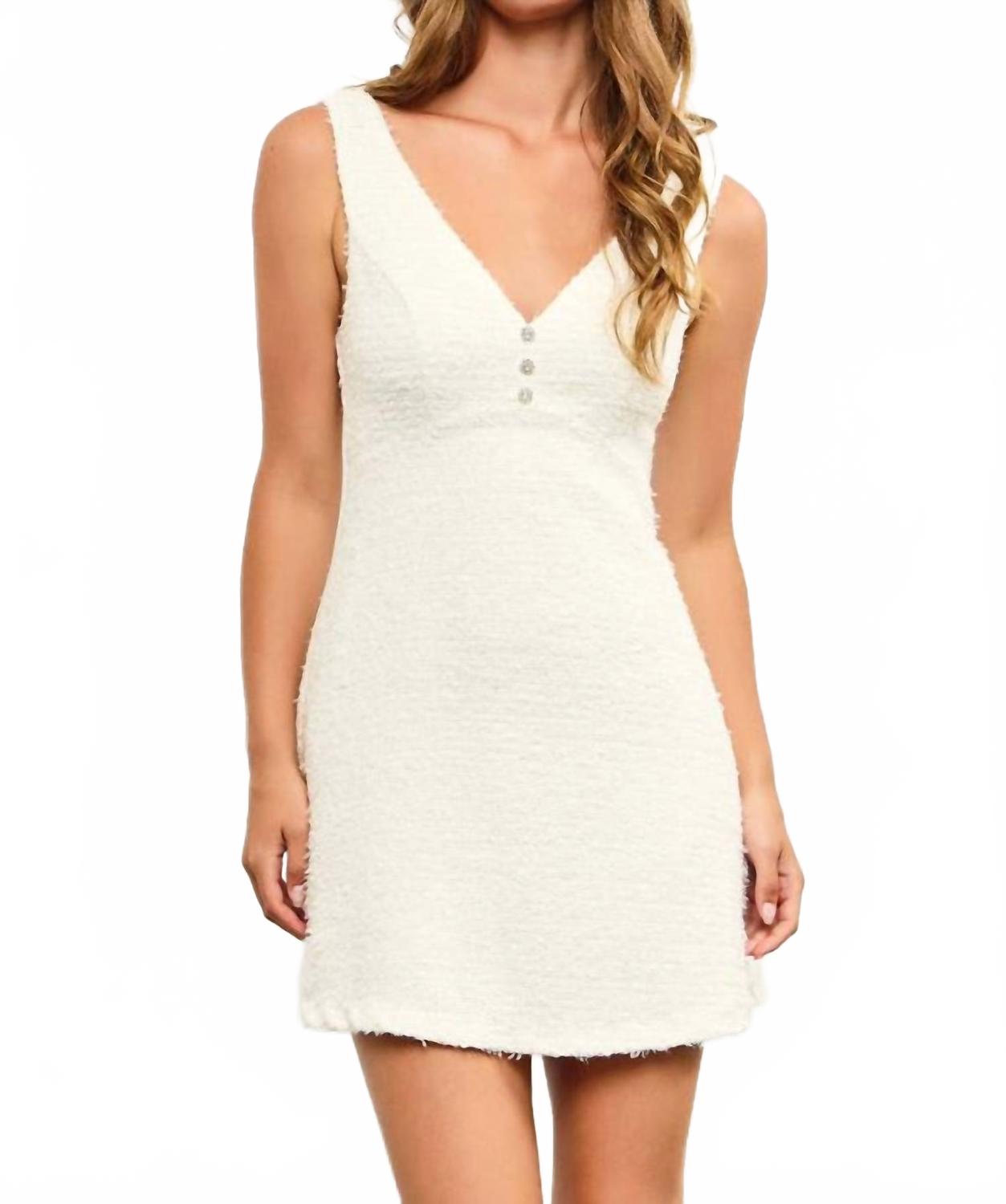 

Твидовое платье Moment в белом цвете Mustard Seed