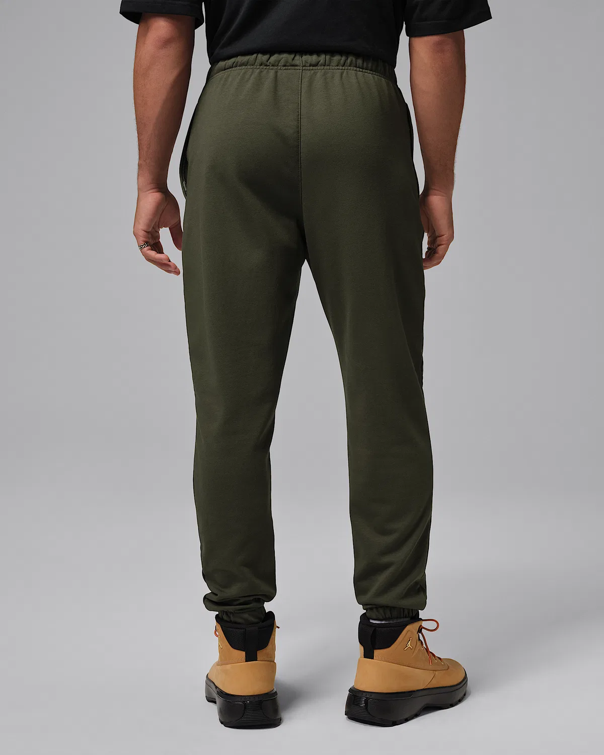 Мужские флисовые штаны Dri-FIT Jordan Sport Crossover, Cargo Khaki/Luminous Green/Dynamic Yellow — фото 2