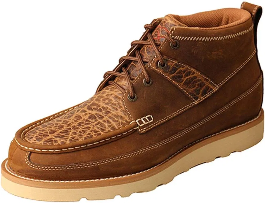 Мужские ботинки Twisted X Chelsea на танкетке 4 дюйма, Used Look Saddle Cognac