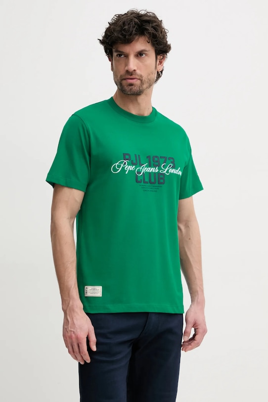

Хлопковая футболка TALBOT Pepe Jeans, зеленый