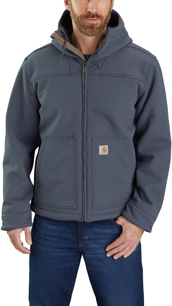 

Carhartt мужская куртка 105001 Super Dux Relaxed Fit с подкладкой из шерпы, Bluestone