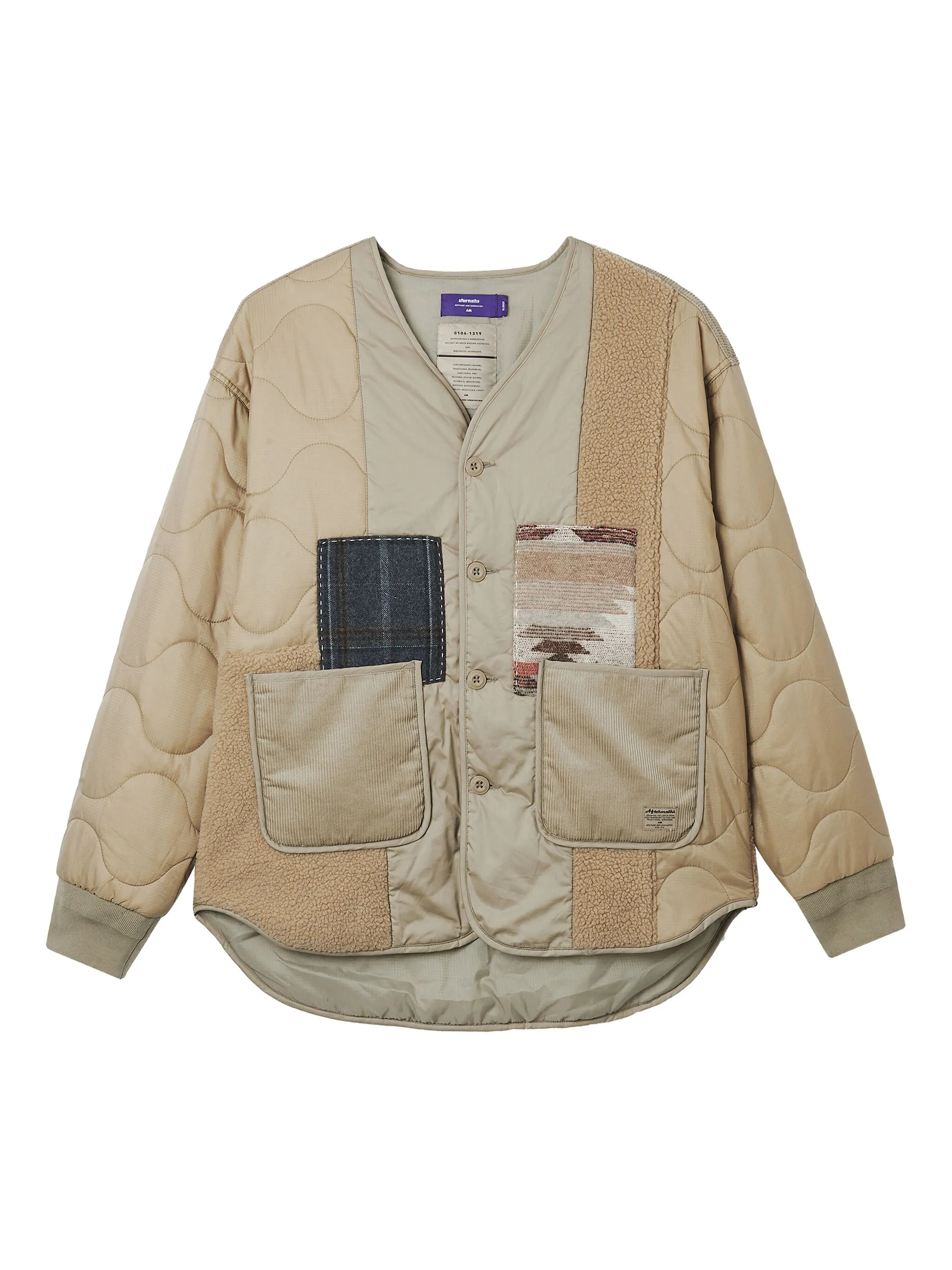 

Стеганая куртка в технике пэчворк Aftermaths, бежевый