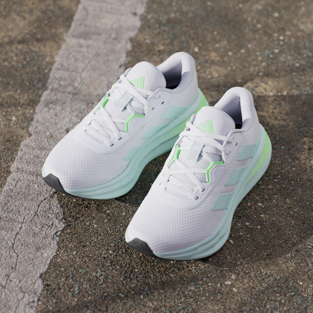 Кроссовки Adidas Galaxy 7 Running Shoes, цвет Cloud White/Halo Mint/Lime Burst — фото 4