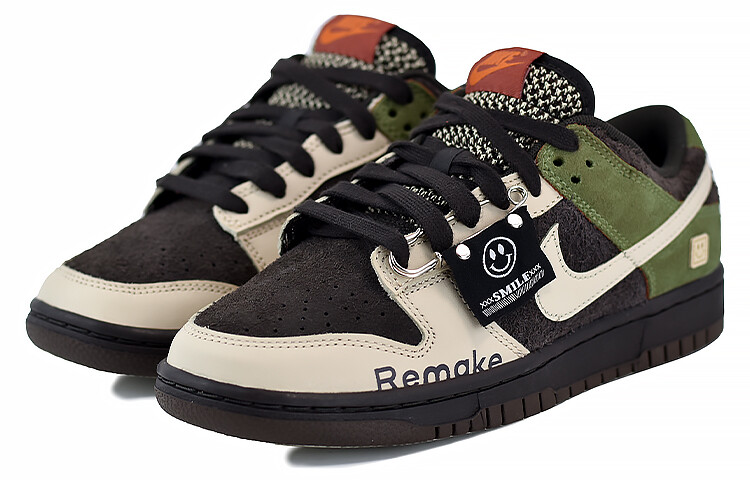 Кеды Nike Dunk Skateboard Unisex Low-Top, коричнево-зеленый — фото 3