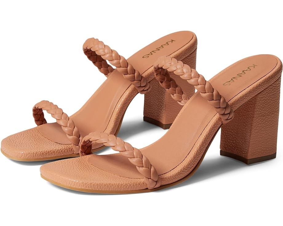 

Туфли KAANAS Binjai Double Braid Leather Heel, цвет Peach