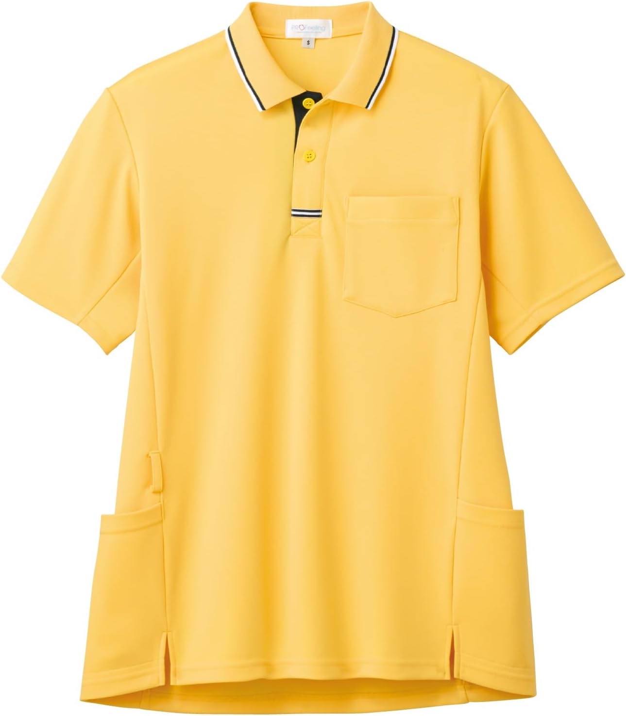 

Футболка-поло с коротким рукавом PROFeeling (унисекс) - прохладная, с боковыми карманами, лавандовый, лимонно-желтый