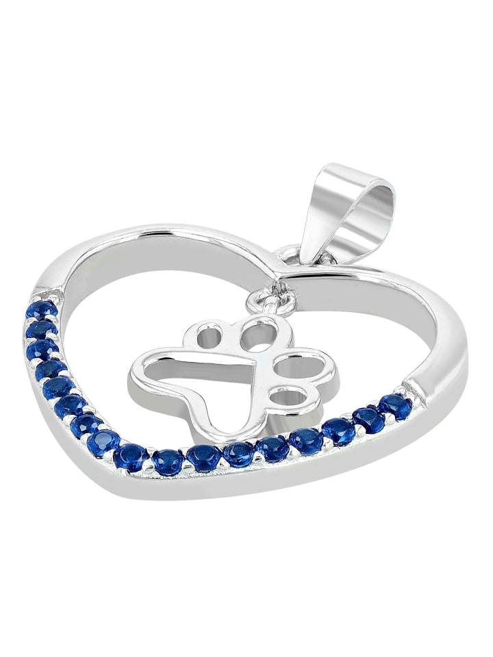 

Adeliás Женский кулон - Сердце. Кулон в форме сердца из серебра 925 пробы с кубическим цирконием в серебряной оправе