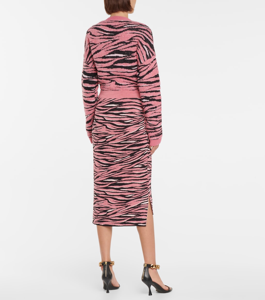 Юбка миди из анималистичного жаккарда Stella McCartney, Candy Rose — фото 3