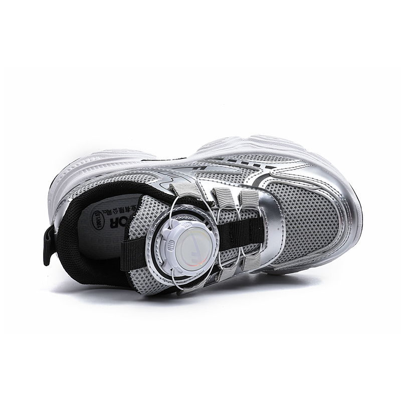 WARRIOR Дышащие и износостойкие низкие детские беговые кроссовки silver gray black kids — фото 4