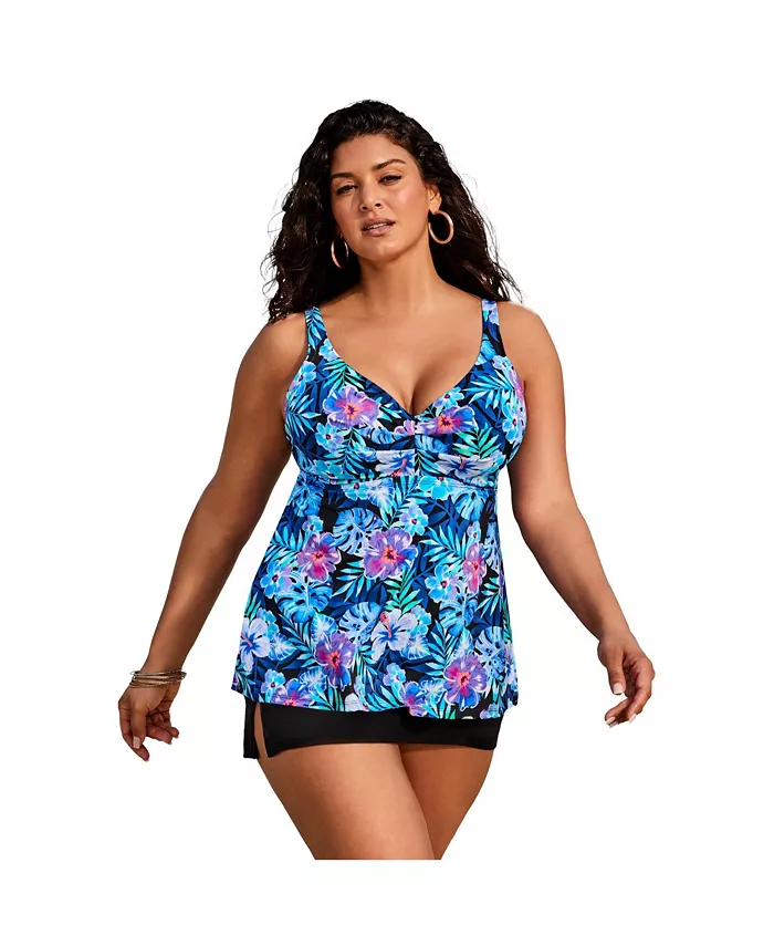 

Женский бюстгальтер Sweetheart с косточками и топ-танкини Swimsuits for All, синий