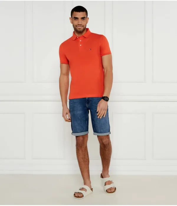 Поло THE 1985 slim fit Tommy Hilfiger, оранжевый — фото 2