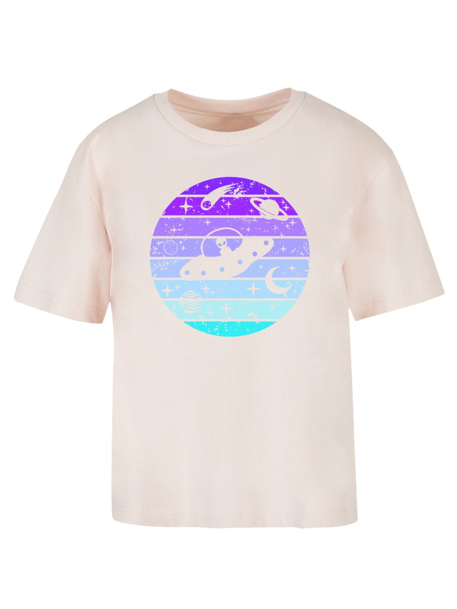 

Футболка F4NT4STIC Retro Alien Weltraum Sonnenuntergang, Powder