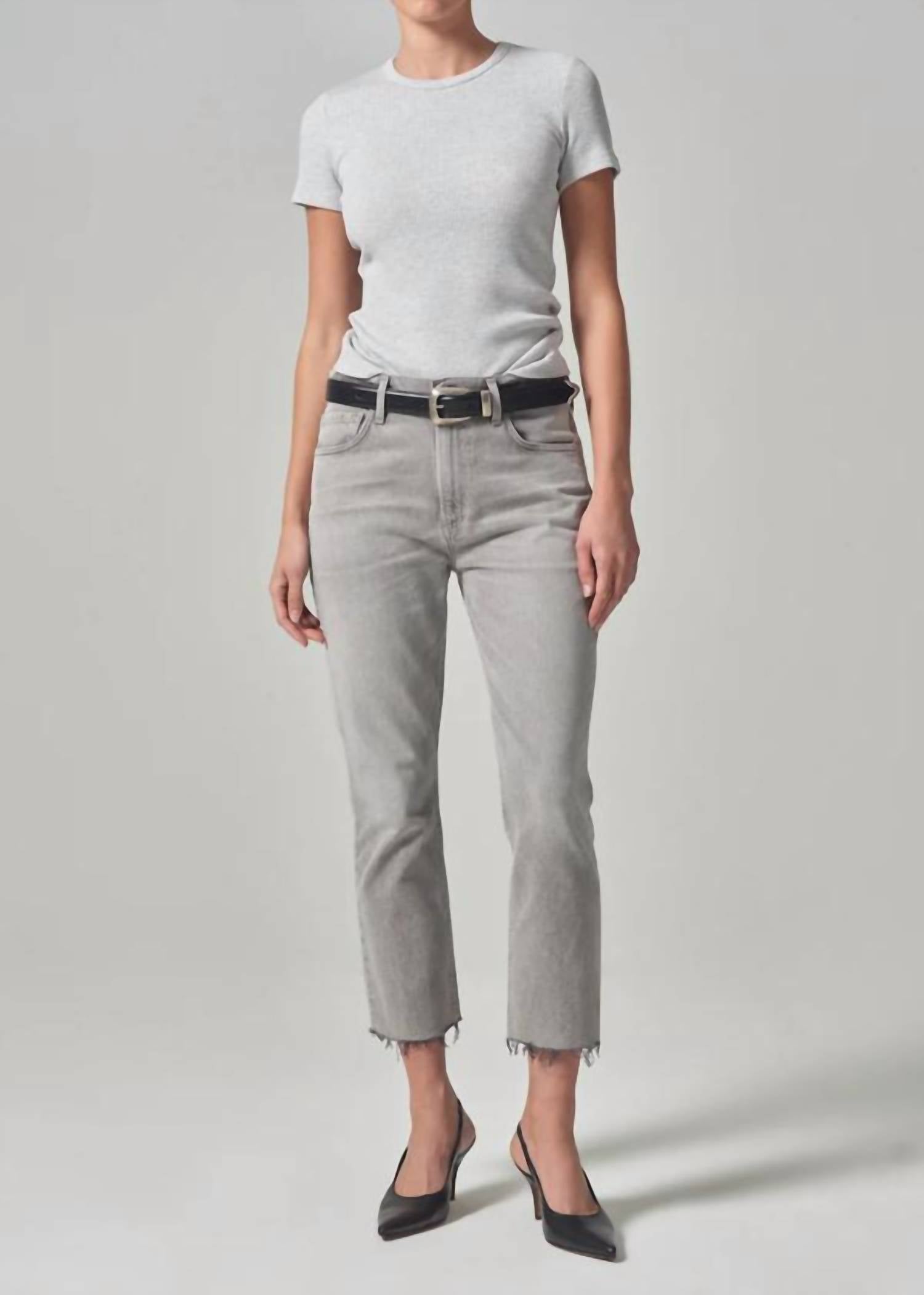 

Джинсы Isola Straight Crop в цвете Quartz Grey Citizens of Humanity