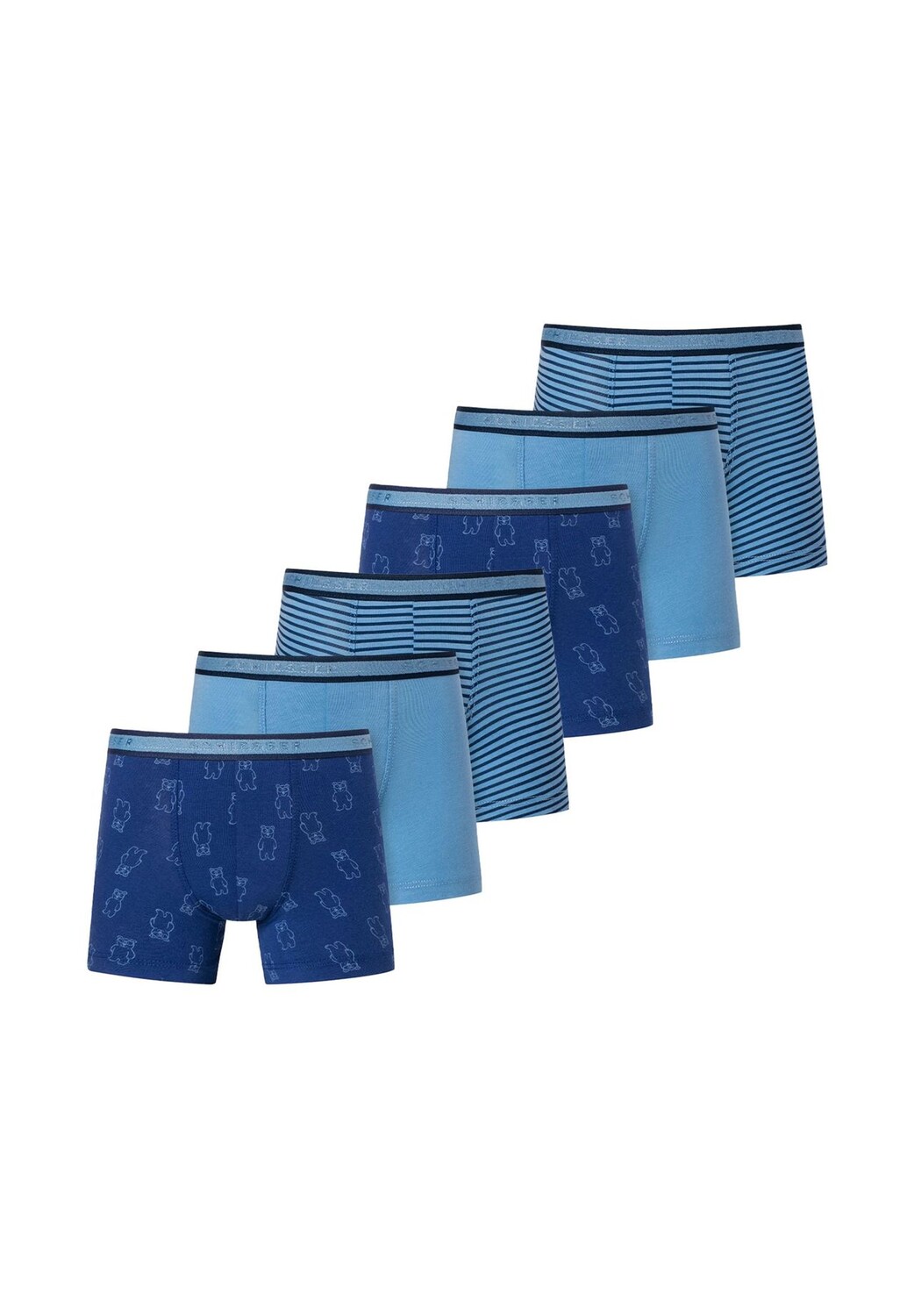

Шорты/брюки «Ретро», набор из 6 шт., органический хлопок 95/5 SCHIESSER, цвет Hellblau Blau