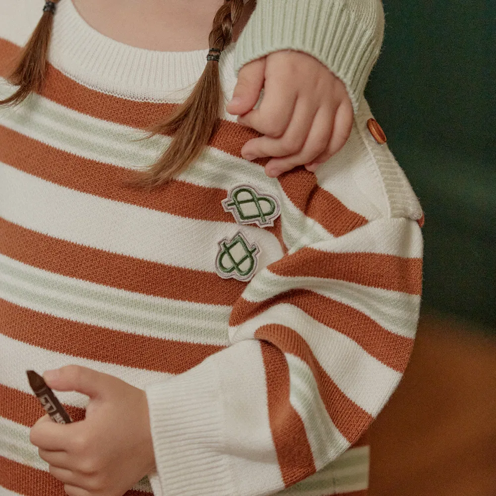 Детский свитер в разноцветную полоску Multi Stripe от Doudounsomn — фото 3