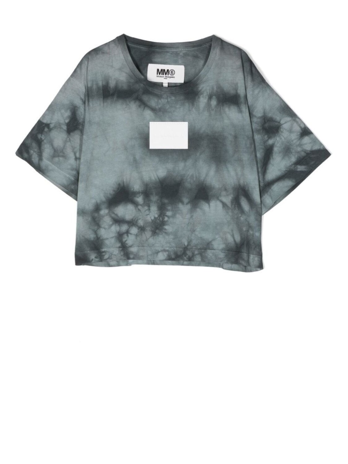 

MM6 Maison Margiela Kids футболка с нашивкой-логотипом, серый