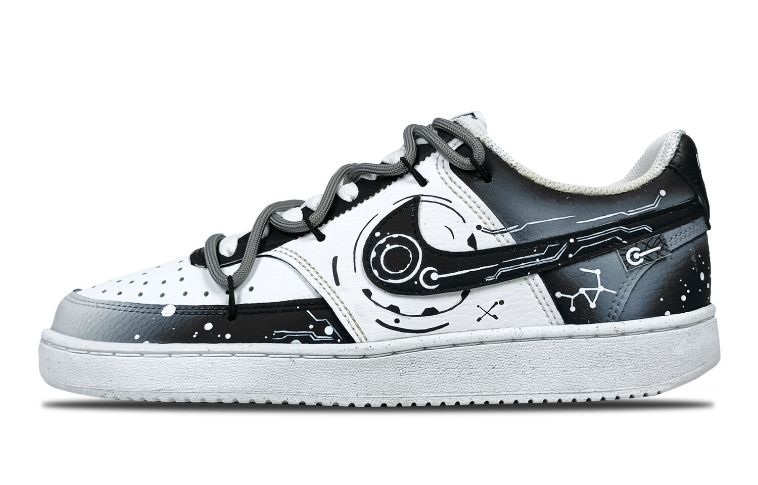 

Кеды Nike Court Vision 1 Skateboard Shoes Men Low-Top White, черный