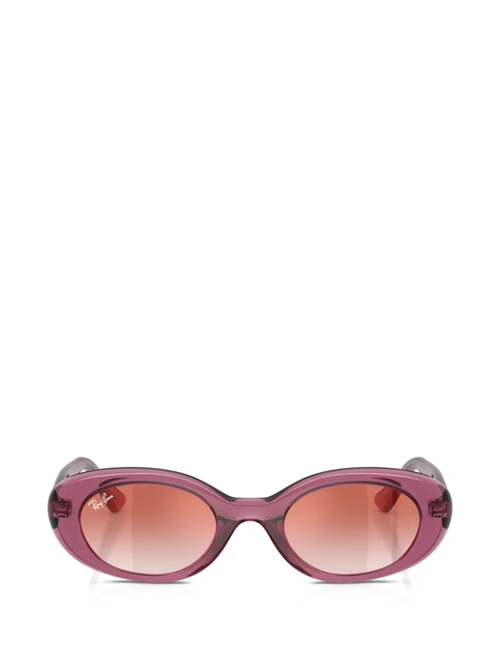Солнцезащитные очки в овальной оправе Ray-Ban Junior, розовый