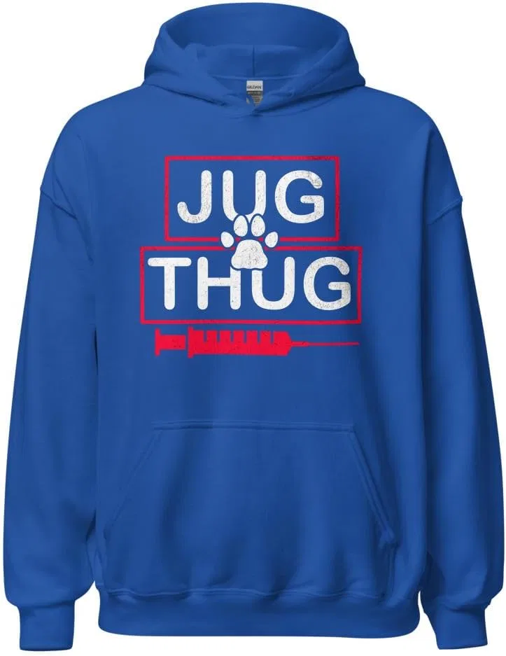 Толстовка Funny Vet Tech Blood Draw Unisex, Jug Thug Generic, Royal
