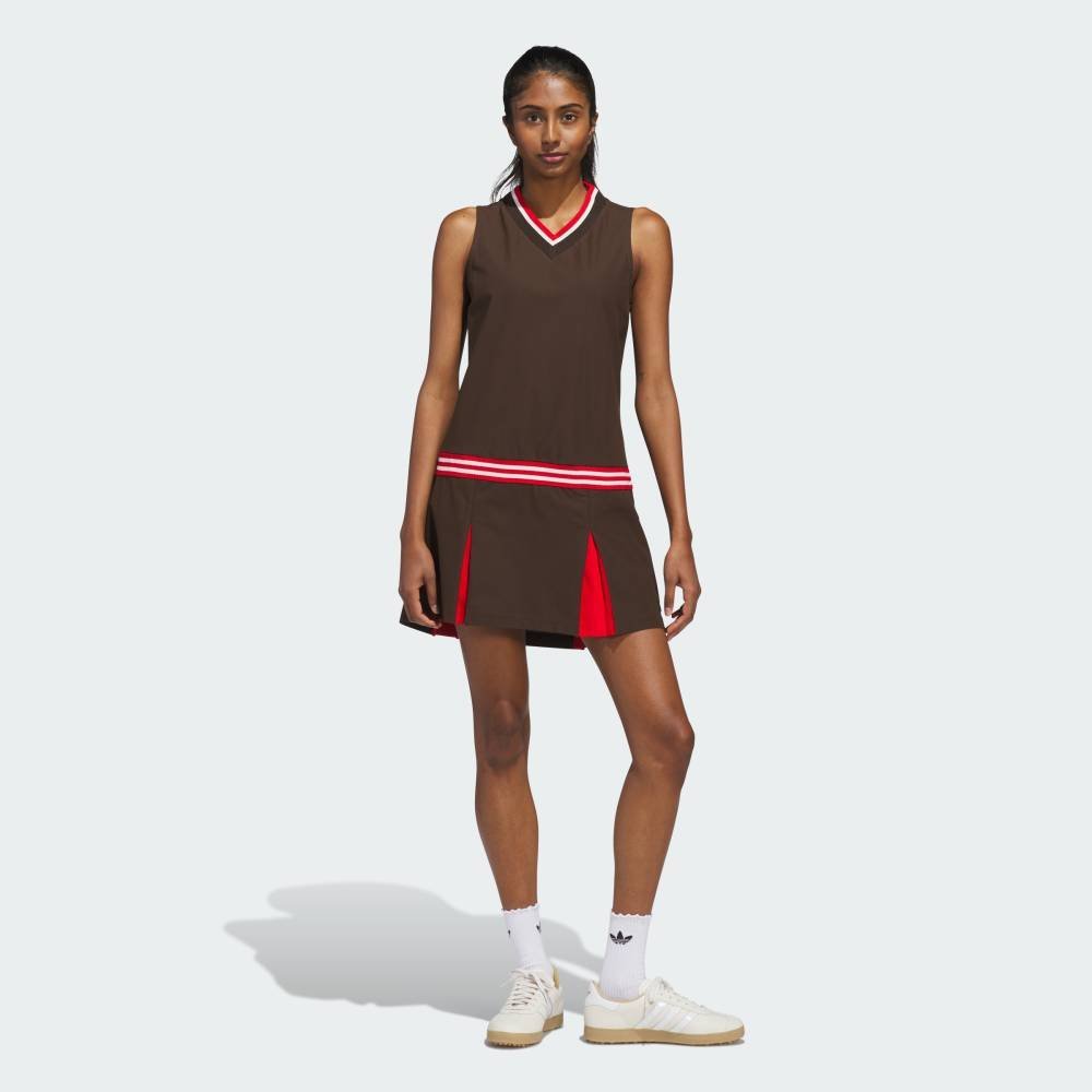Платье с V-образным вырезом и без рукавов Adidas, brown