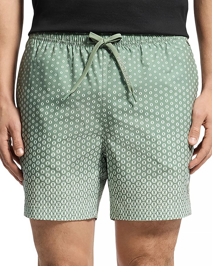 

Бермуды для плавания Bendigo Allover Print длиной 14,6 см Psycho Bunny, зеленый