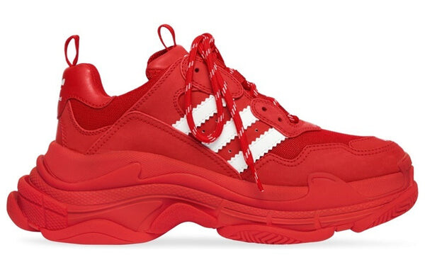 Кроссовки triple s x adidas 'red' Balenciaga, красный — фото 2