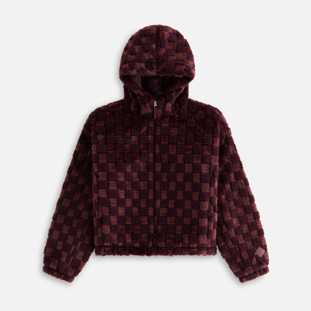 

Куртка Kith Women Toshi Checked Teddy Bomber, цвет Magma