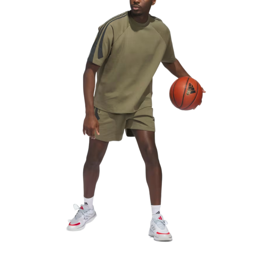 Adidas Футболка Unisex коричневый зеленый — фото 4