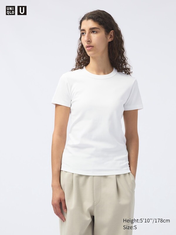 

Футболка с круглым вырезом Uniqlo, белый
