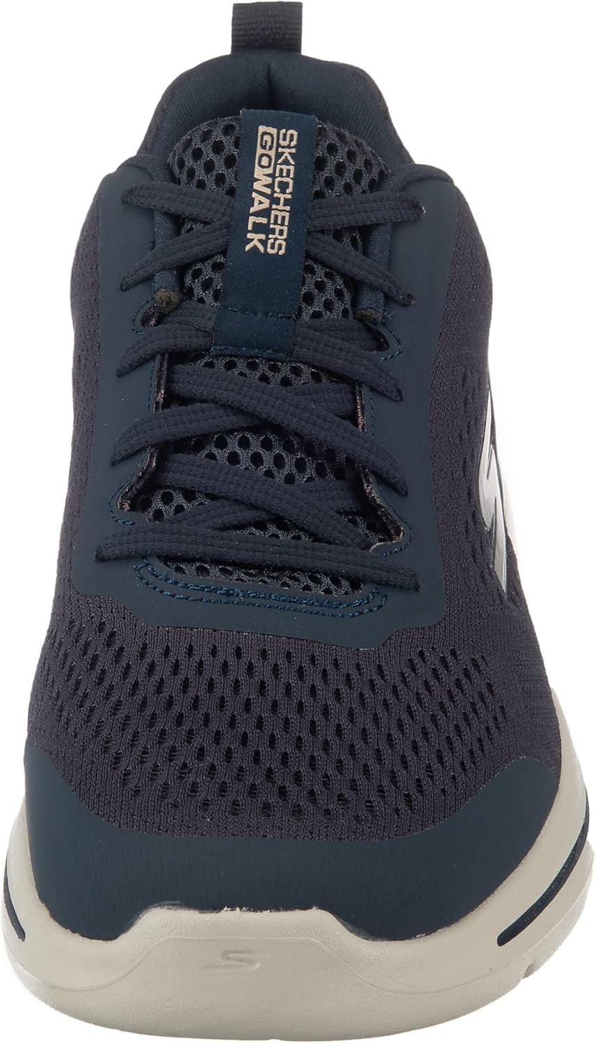 Мужские кроссовки для ходьбы Skechers Gowalk с поддержкой свода стопы, синий/золотой/темно-синий — фото 4