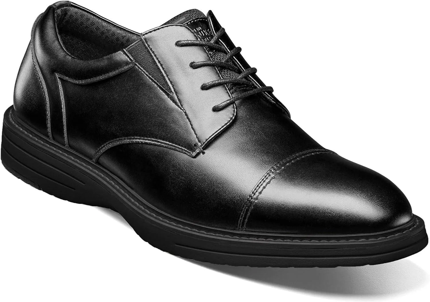 Мужские кроссовки Nunn Bush Gates Cap Toe Casual Dress Sneaker Lightweight Shoe Oxford, Black