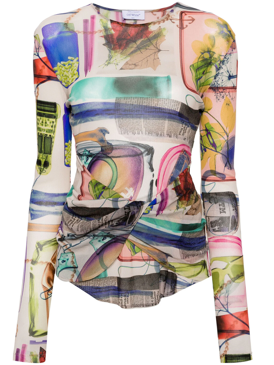 

Топ Off White X-Ray tulle, мультиколор