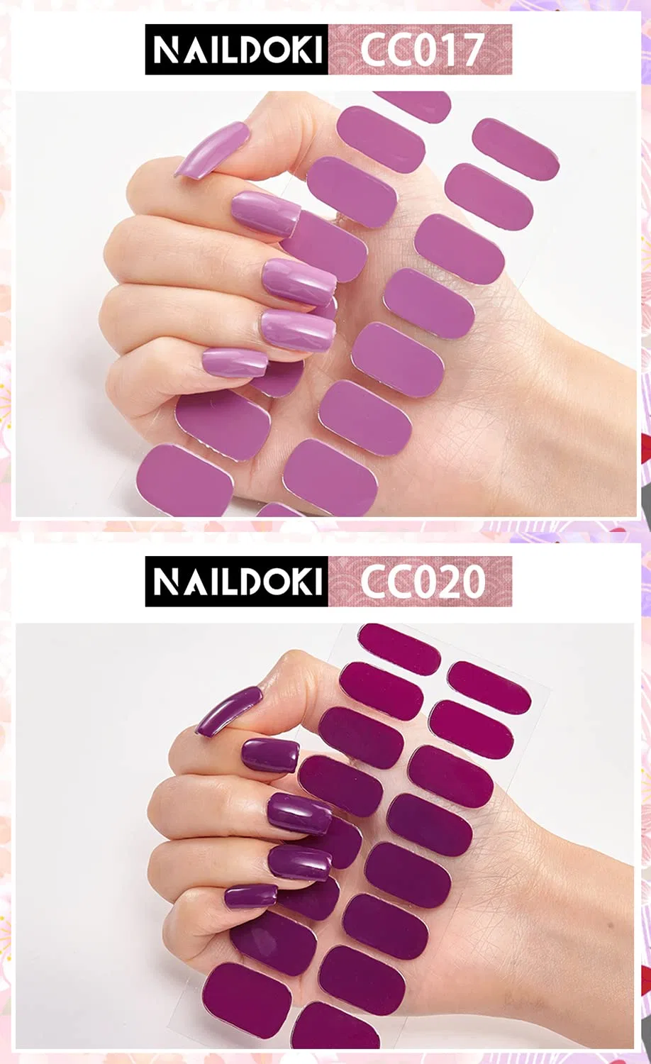Самоклеящиеся стикеры для ногтей Naildoki, A1-19 — фото 3