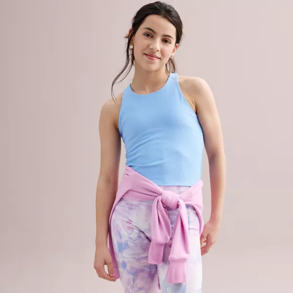 

Удлиненный топ-бюстгальтер для девочек 7-20 лет Tek Gear, цвет peri phlox