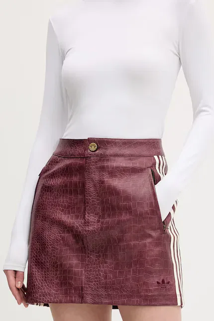 Юбка из кожзама Adidas Originals, синий