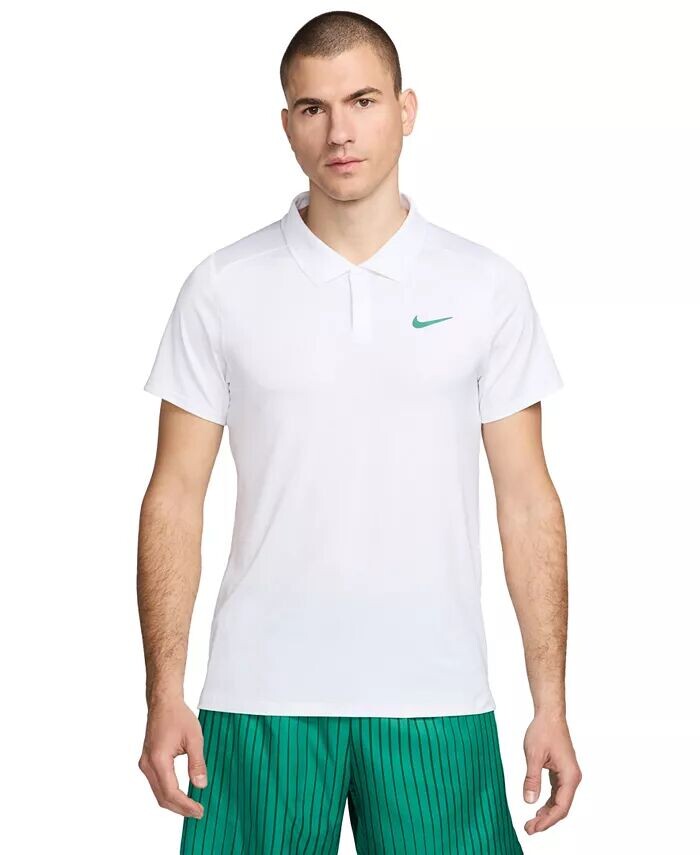 

Мужская теннисная рубашка-поло Advantage Dri-FIT Colorblock Nike, белый