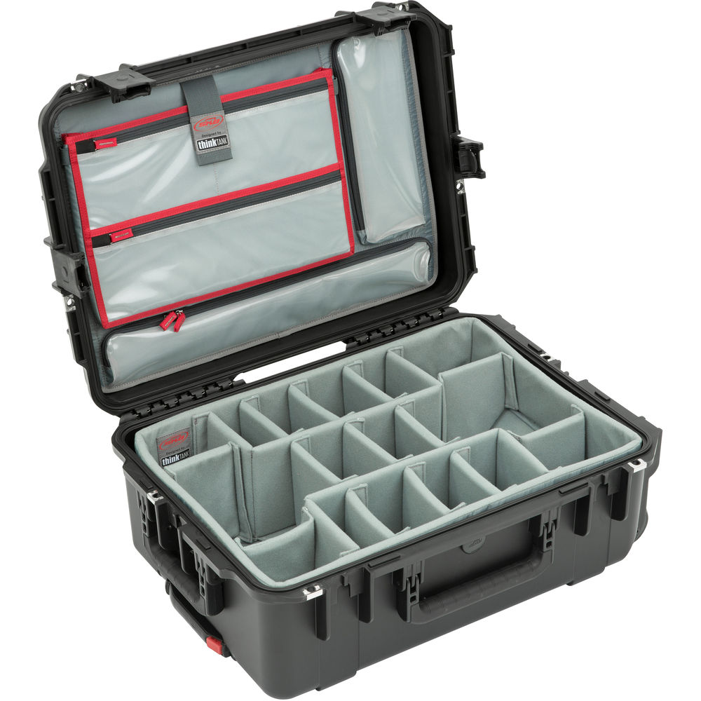 

Водонепроницаемый кейс SKB iSeries 2215-8 с колесами, разделителями для фотографий Think Tank и органайзером на крышке (черный)