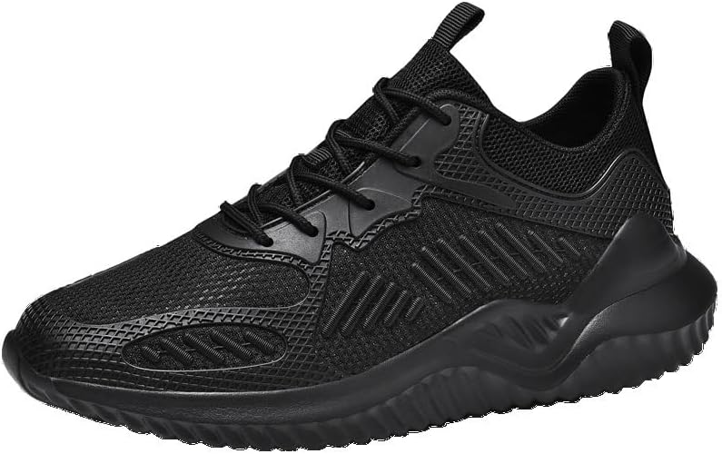 

Мужские большие легкие модные спортивные кроссовки SPKFHD - дышащие беговые кроссовки с противоскользящей износостойкой подошвой, черный