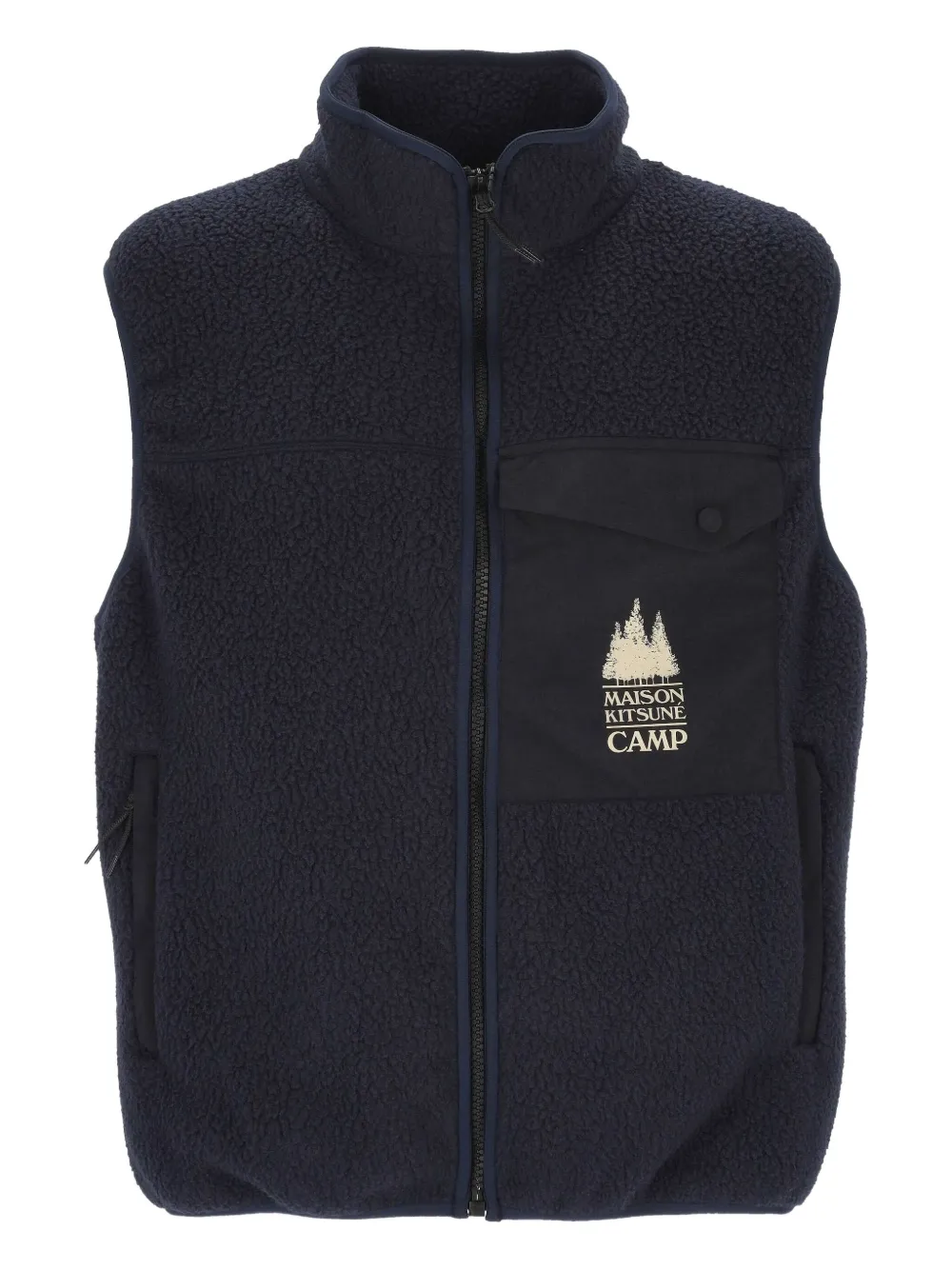 

Жилет на молнии с нагрудным карманом Maison Kitsuné, синий