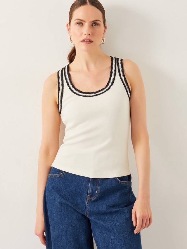 

Топ Tate Crochet Monsoon, Ivory/Multi