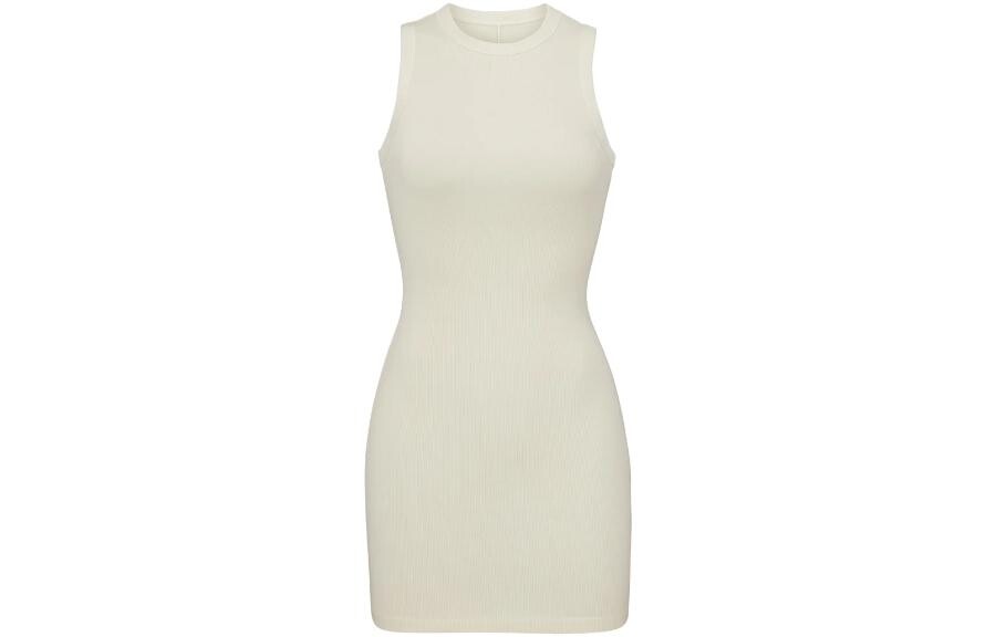 

Платье без рукавов женское костяного белого цвета Skims