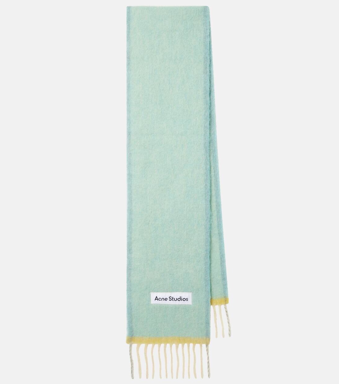 

Шарф Vally из смеси шерсти Acne Studios, светло-синий