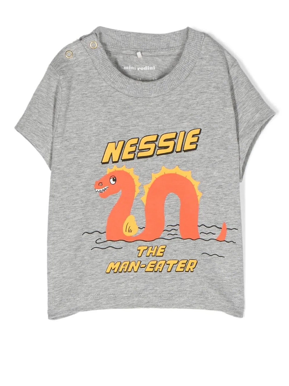 

Футболка Nessie с графичным принтом Mini Rodini, серый