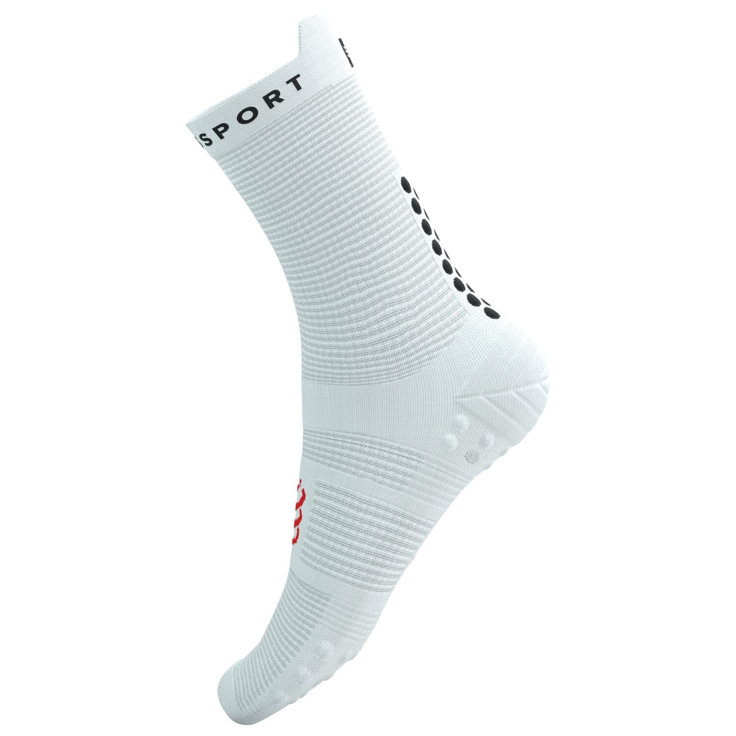 

Носки для бега Compressport Pro Racing Socks V4.0 Run High, цвет White/Black